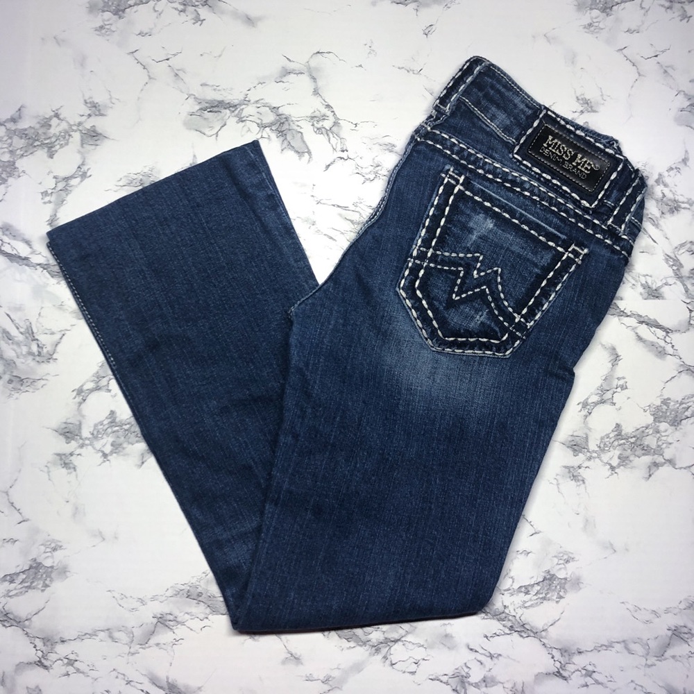🚫 SOLD Miss Me Bootcut Jeans Size 28 *HEMMED*
